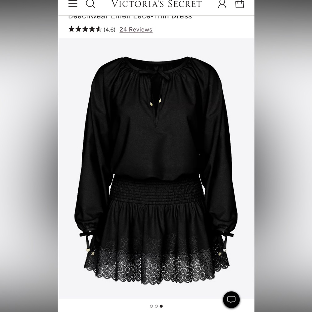 Victoria's Secret Black swim coverup
